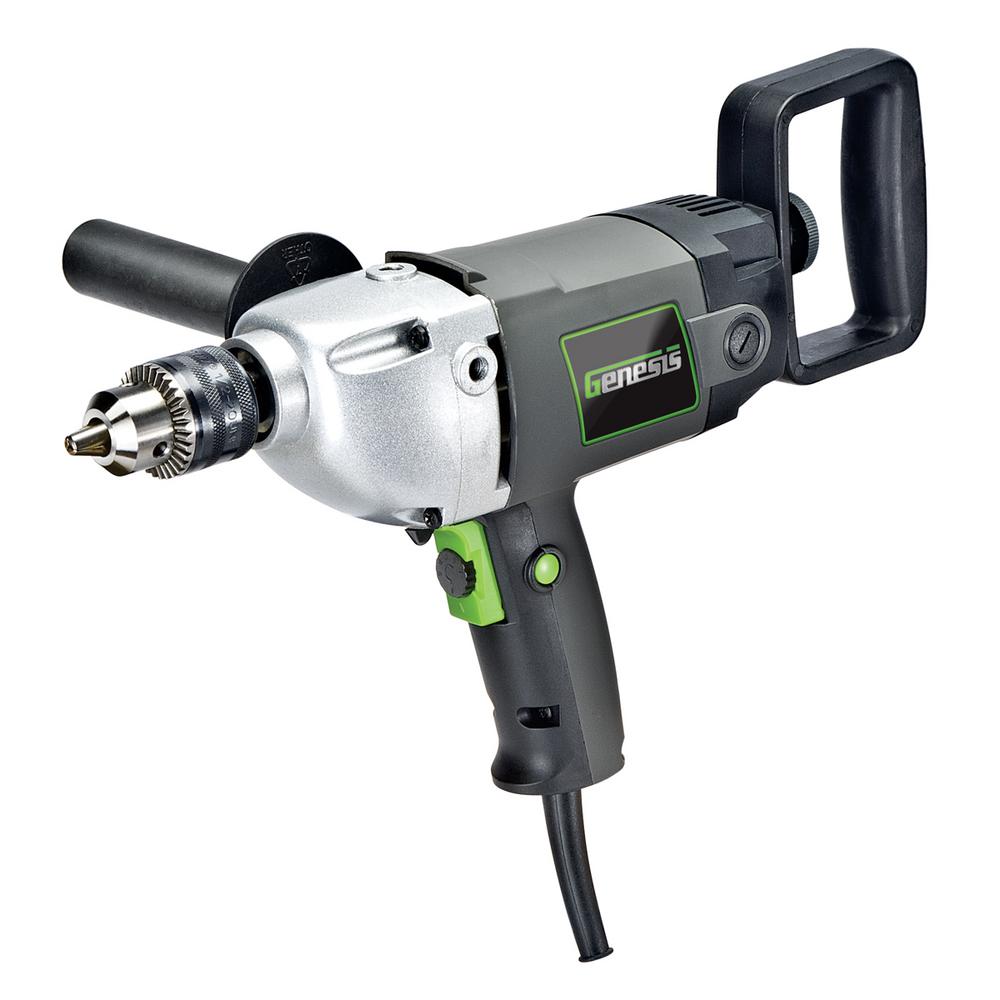 Genesis GSHD1290 Spade Handle Electric Drill, 120-Volt, 1/2 in