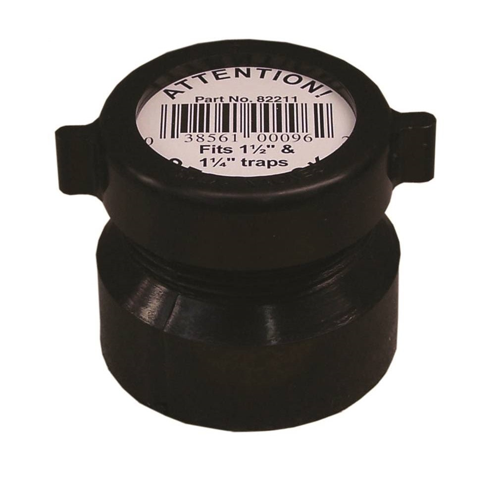 Genova 102851ABC 800 Series Trap Adapter, Black, 1-1/2 in