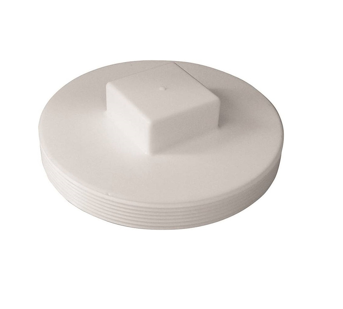 Genova 414286BC Pipe Plug, 6 in MIP, White