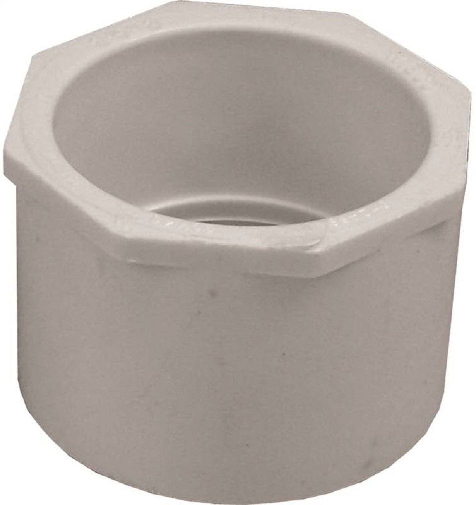 Lasco 437292BC Pipe Reducing Bushing, White, 2-1/2 Inch X 2 Inch