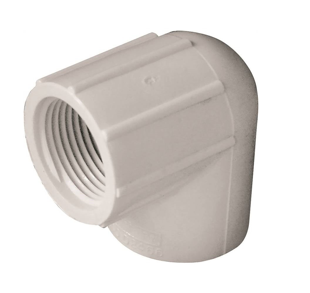 Lasco 407007BC 300 Series 90 Degree Pipe Elbow, White, 3/4 Inch