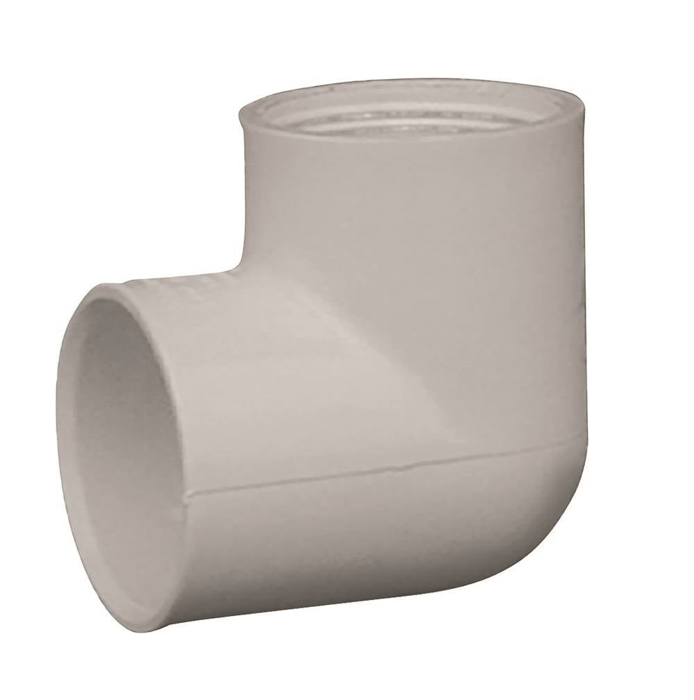 Genova 407010BC 300 Series 90 Degree Pipe Elbow, White, 1 in