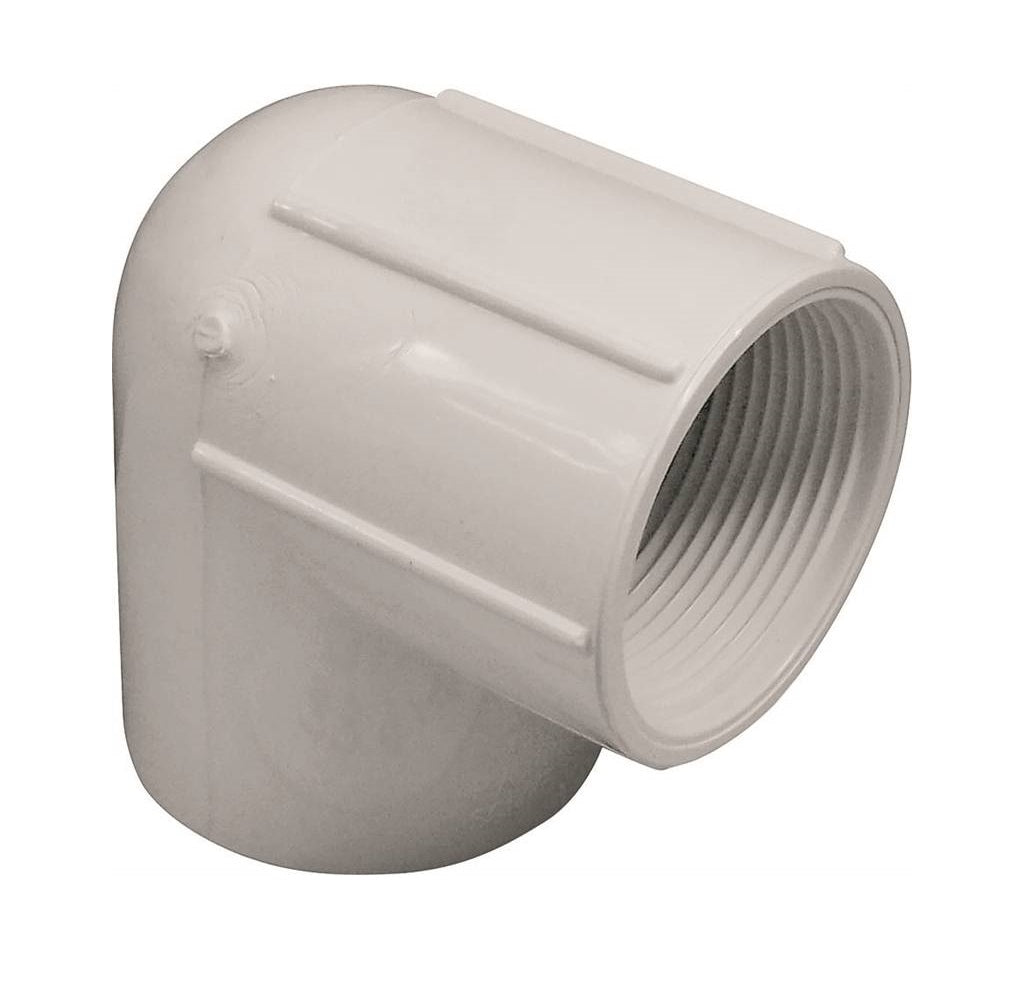 Genova 407012BC 300 Series 90 Degree Pipe Elbow, White,1-1/4 in