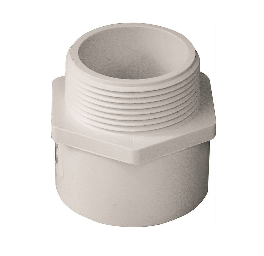 Genova 436015BC 300 Series Pipe Adapter, White, 1-1/2 in