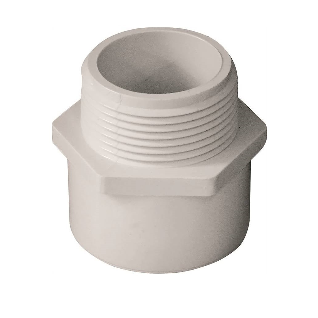 Genova 436012BC 300 Series Pipe Adapter, White, 1-1/4 in