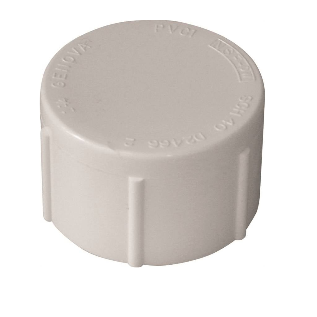 Genova 448020BC 300 Series Pipe Cap, White, 2 in