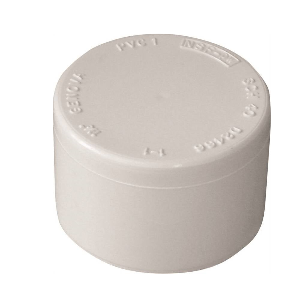 Genova 447005BC 300 Series Pipe Cap, White, 1/2 in