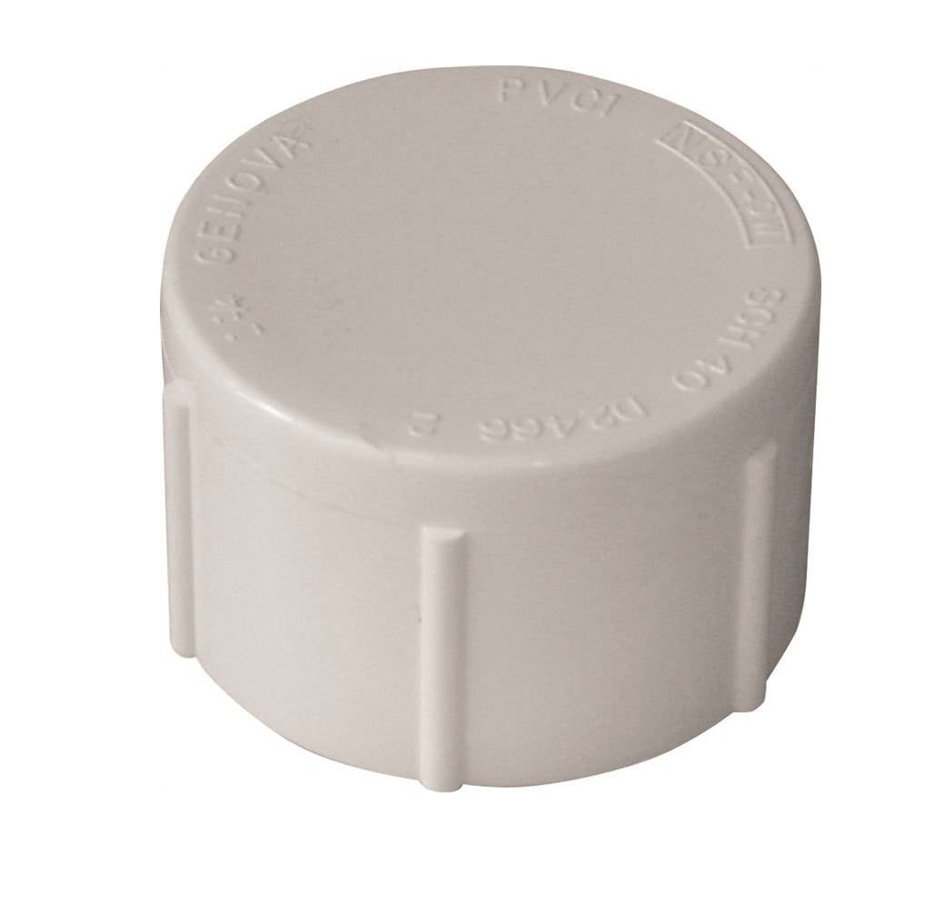 Genova 448010BC 300 Series Pipe Cap, White, 1 in