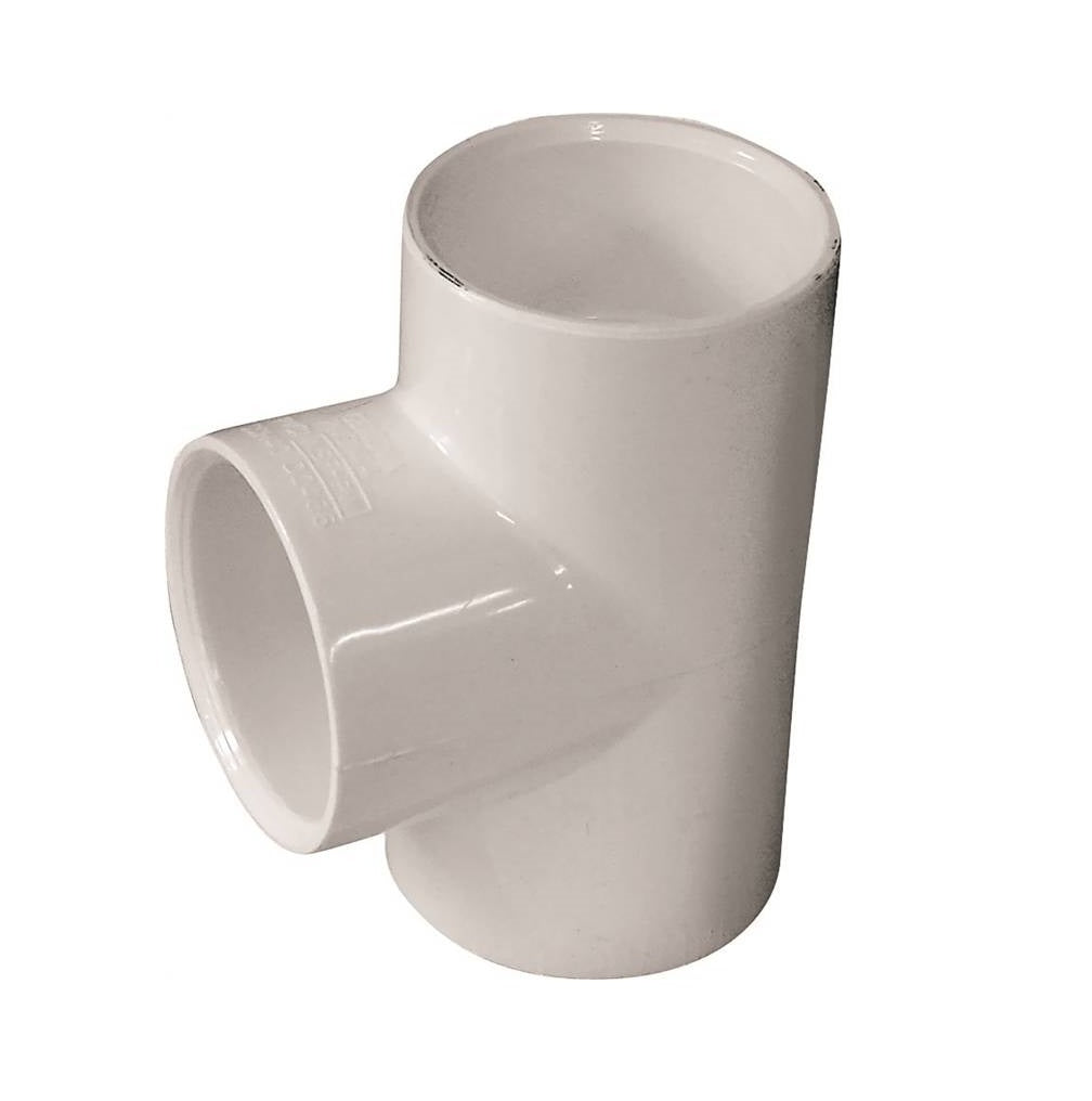 Genova 401015BC 300 Series Pipe Tee, White, 1-1/2 in