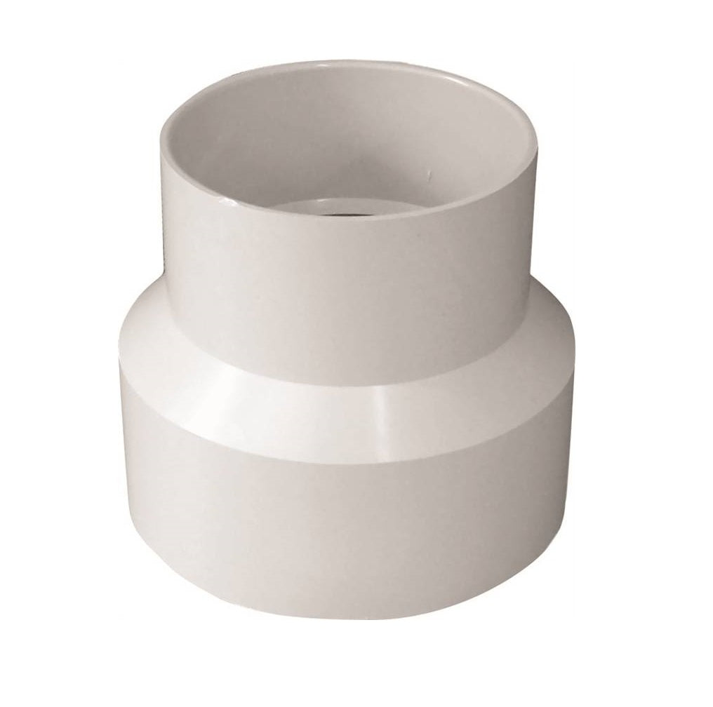 Genova 414219BC 400 Series Reducing Coupler, White, 4 in