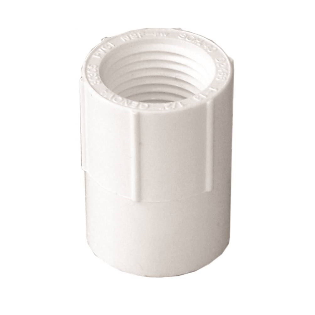 Genova 435005CPRMC 300 Series Pipe Adapter, White, 1/2 in