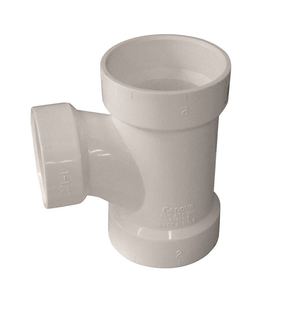 Genova 192126L 700 Series Reducing Sanitary Tee, 2" x 2" x 1-1/2"