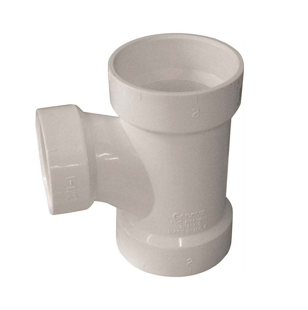 Genova 192128L 700 Series Reducing Sanitary Tee, 2 in x 1-1/2 in x 1-1/2 in