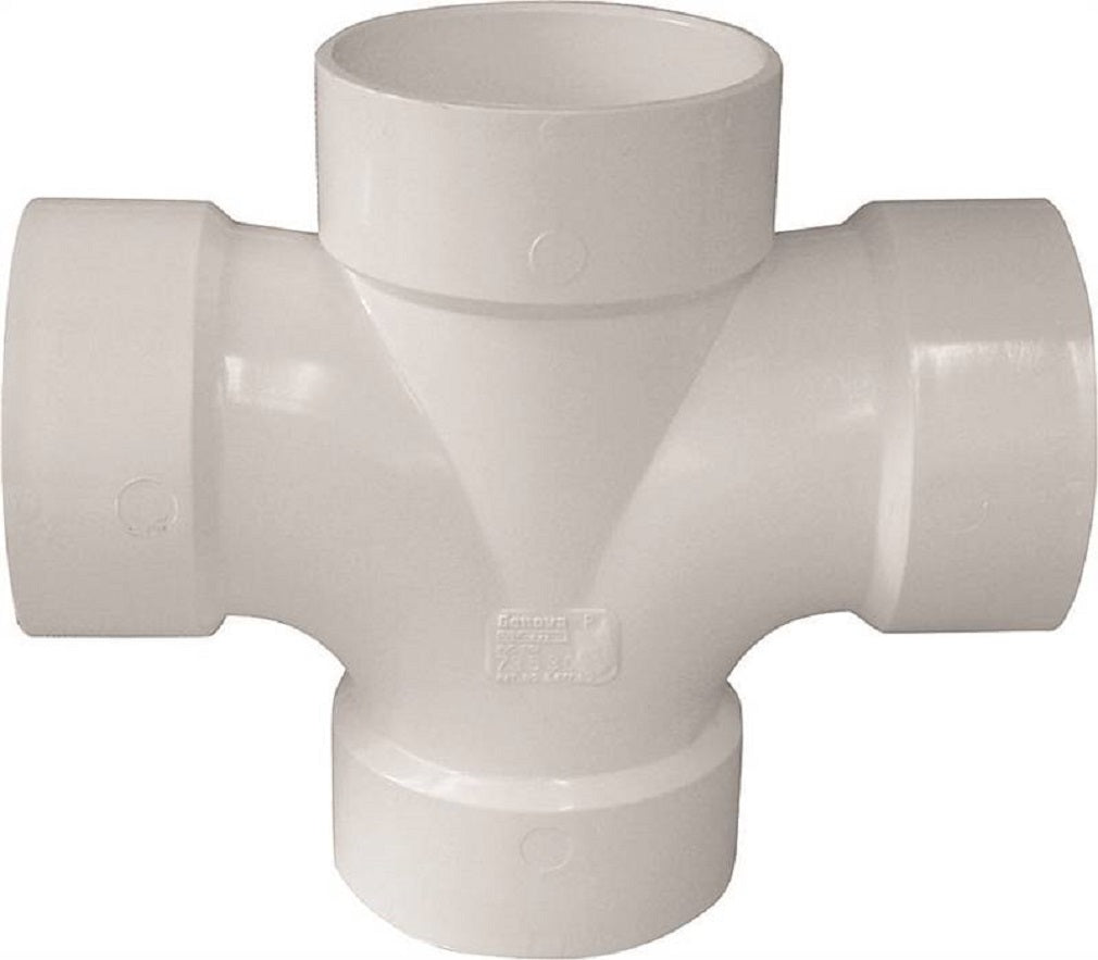 Genova 192190P/05240H Reducing Double Sanitary Tee, PVC