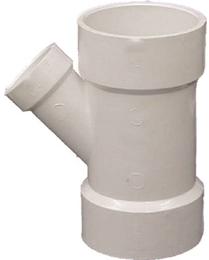 Genova 192333P/71041 PVC Pipe Wye, 4 Inch X 1-1/2 Inch