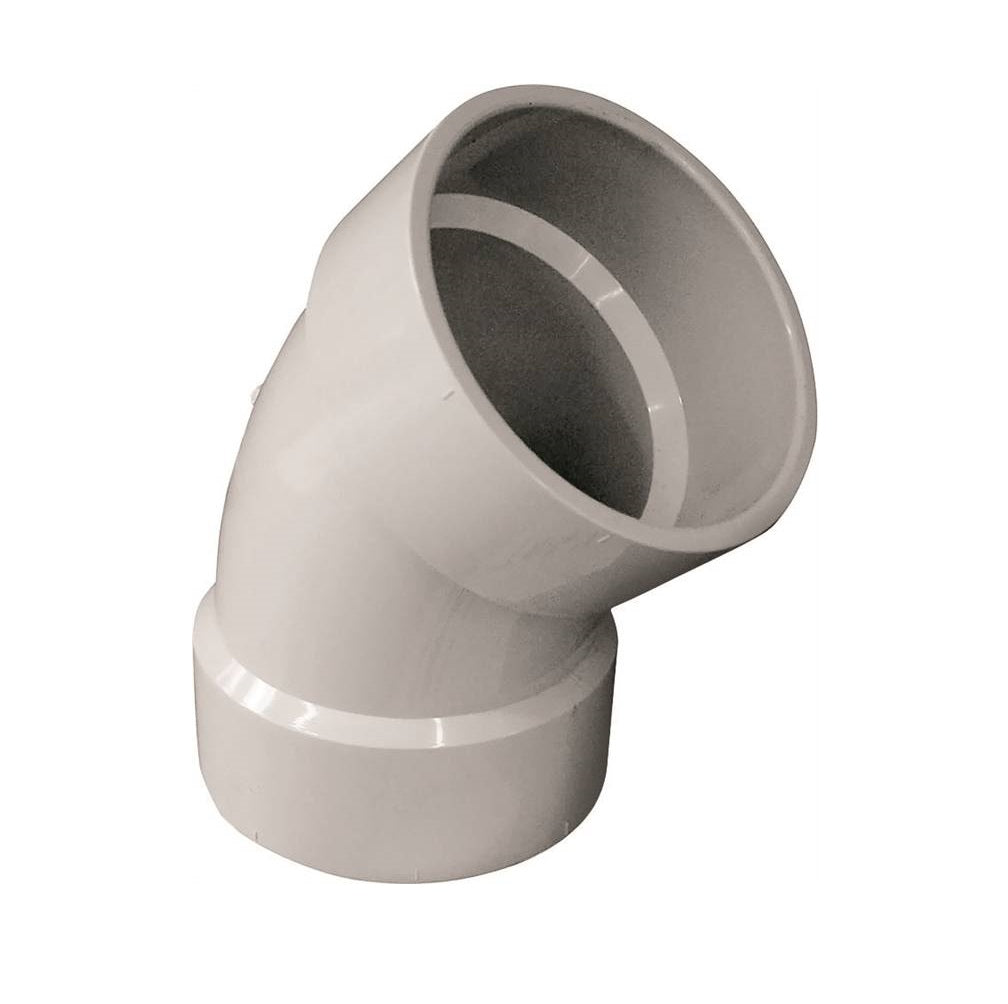 Genova 192506 700 Series 45 Degree Drain Pipe Elbow, 6 in