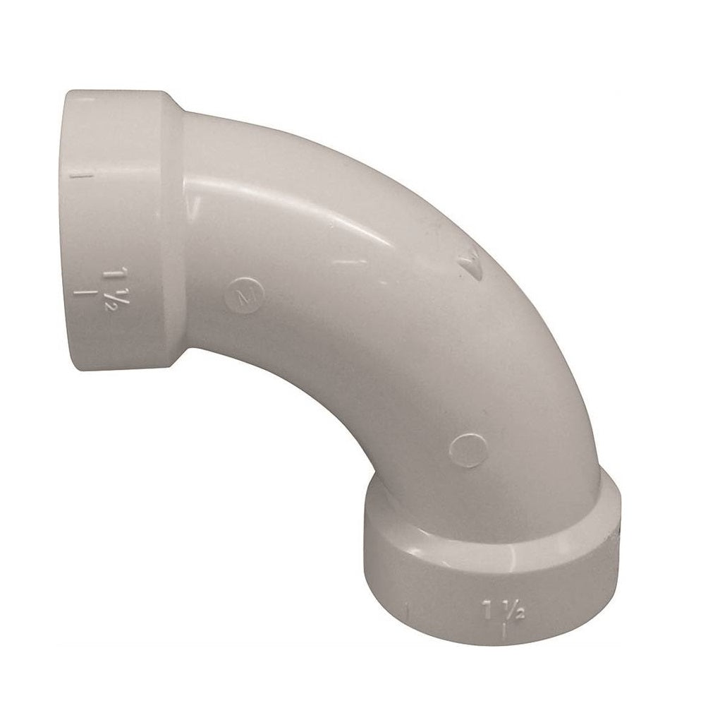 Genova 192276 700 Series 90 Degree Drain Pipe Elbow, 1-1/2 in