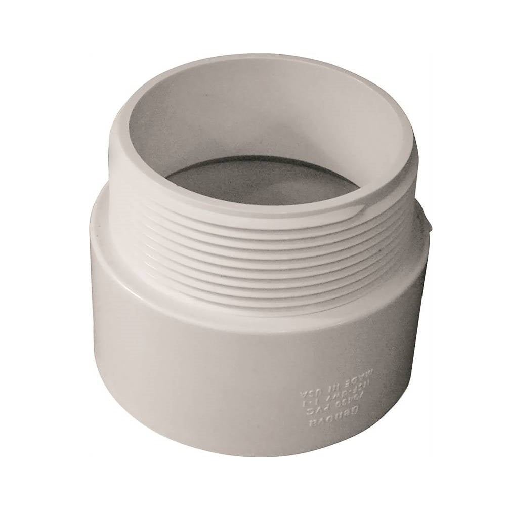 Genova 192873 700 Series Pipe Adapter, White, 3 in