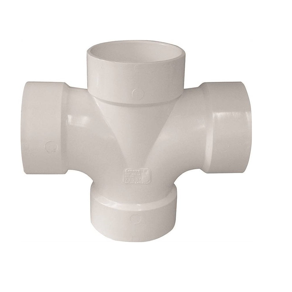 Genova 192181 700 Series Reducing Double Sanitary Tee, 3 in x 3 in x 2 in x 2 in