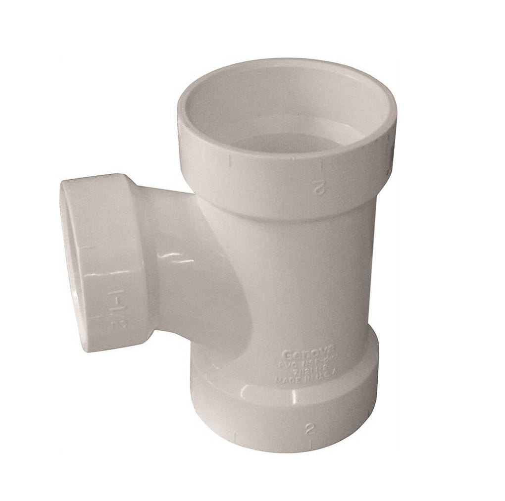 Genova 192134 700 Series Reducing Sanitary Tee, 4 in x 4 in x 2 in