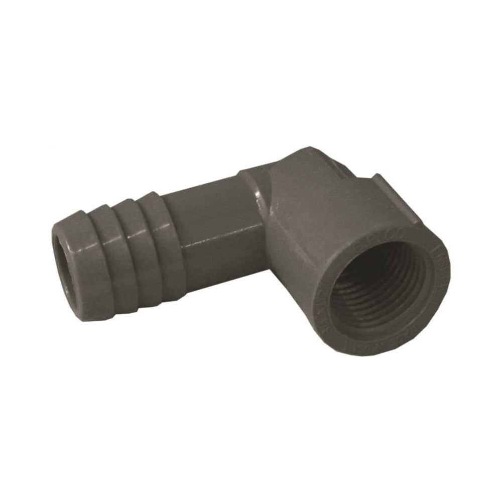 Genova UPVCFRE-0705 Insert Elbow, 3/4 in Insert x 1/2 FIP, 200 PSI