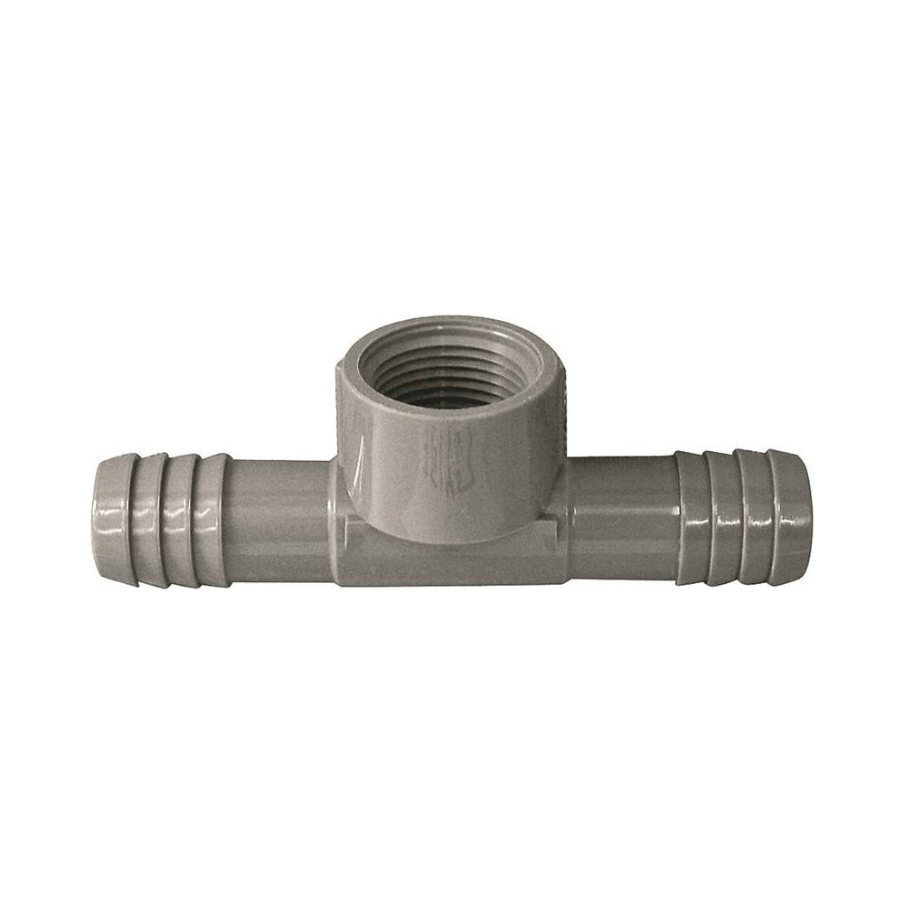 Genova UPVCTFT-10 Combination Polypropylene Insert Pipe Tee, 1 in Insert x Insert x FIP