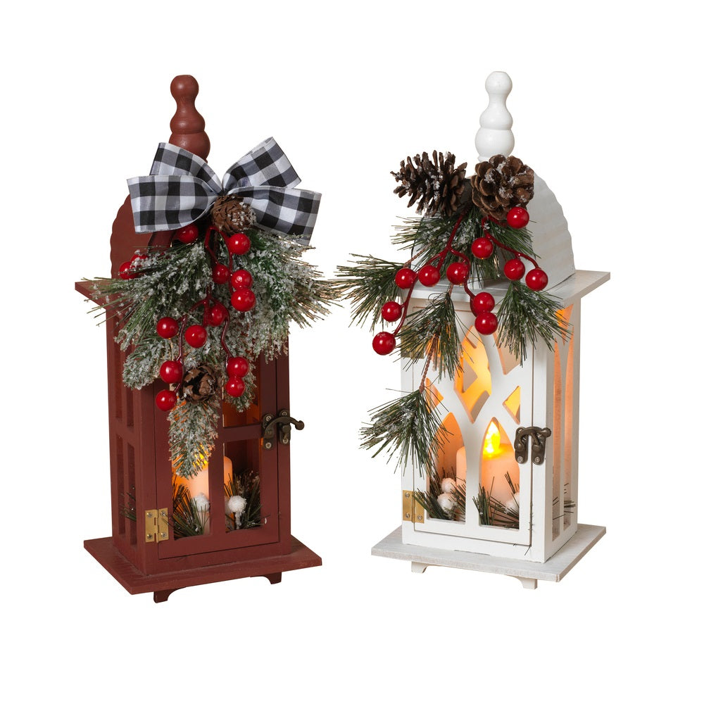 Gerson 2594840 Christmas Lantern, Assorted Colors