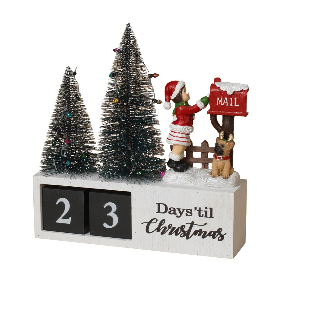 Gerson 2594870 Countdown Calendar Christmas Decor, Multicolored
