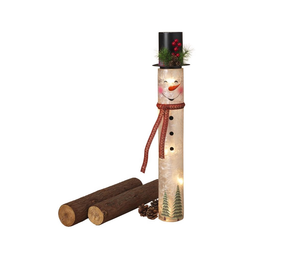 Gerson 2600990 Electric Lighted Frosted Figurine, Glass/Metal