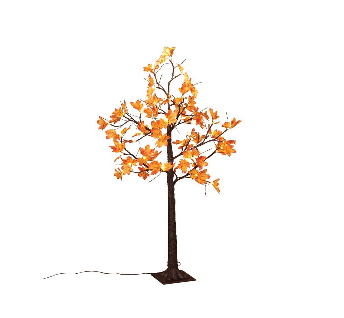 Gerson 2366880 LED Maple Leaf Lighted Tree Fall Decor, Warm White