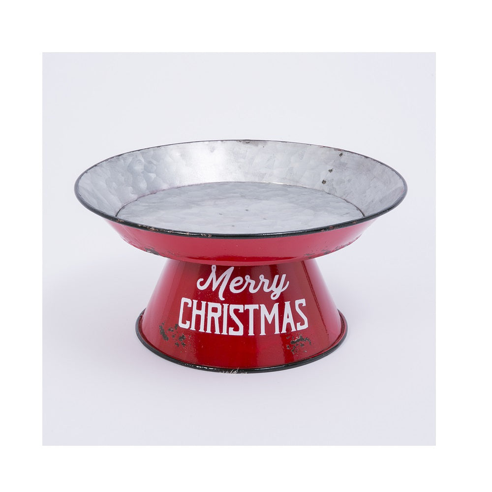 Gerson 2488280 Serving Tray Christmas Decor, Red
