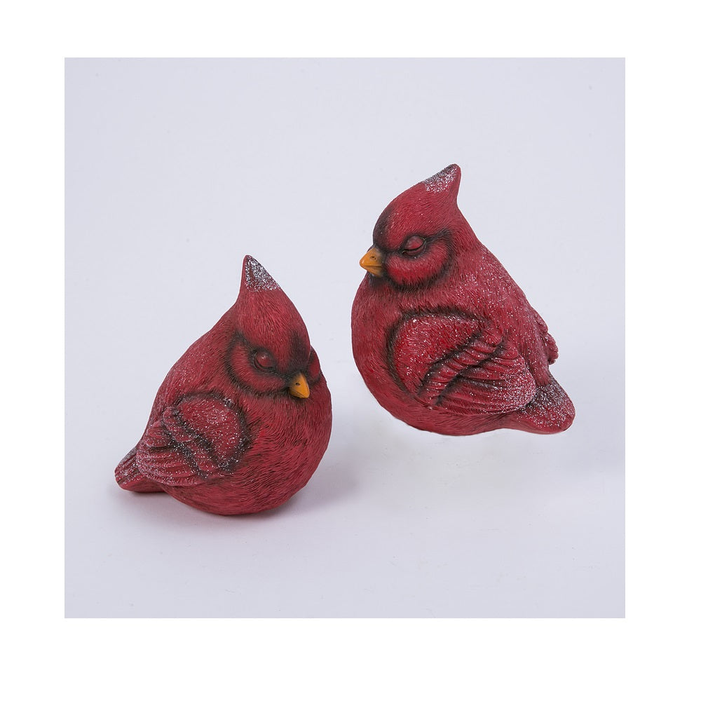 Gerson 2488150 Sleeping Cardinal Christmas Figurine, Red
