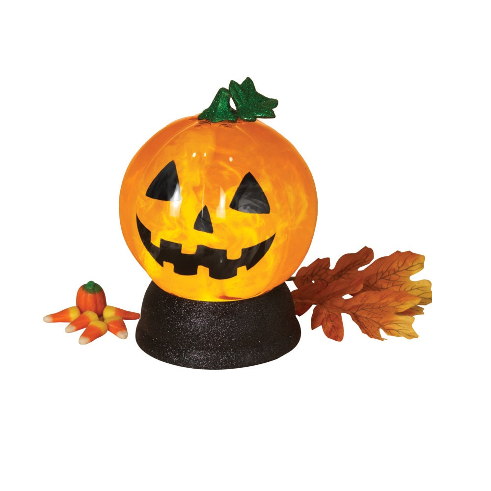 Gerson 2548730 Smoky Water Halloween Globe Pumpkin, 7 Inch