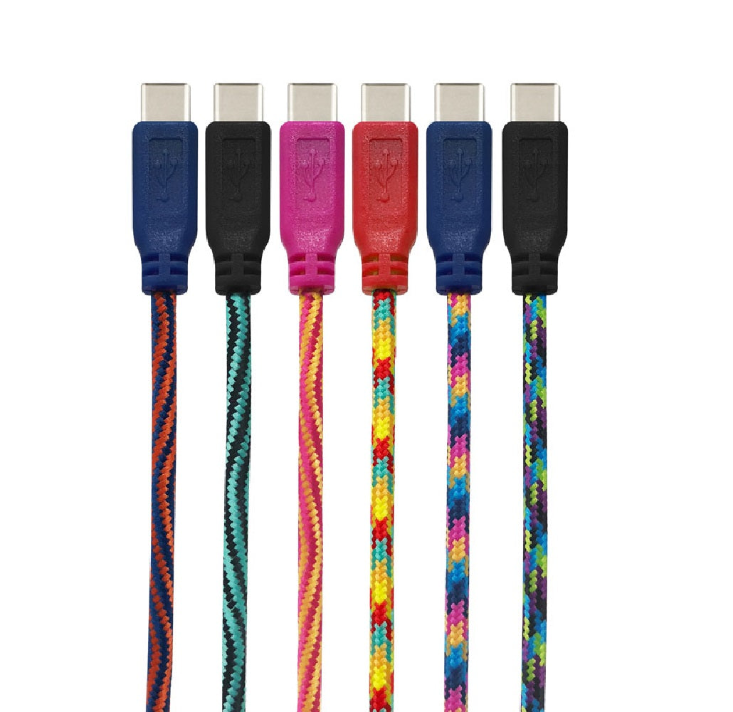 GetPower GP-XL-BRD-C USB Charging and Sync Cable, Assorted, 7' L