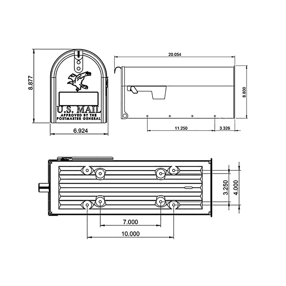 Gibraltar Mailboxes E1100BZAM Elite Classic Mailbox, Venetian Bronze