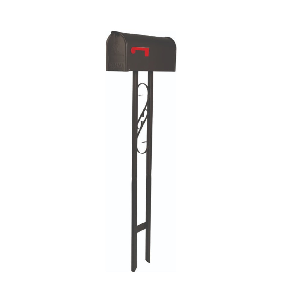 Gibraltar Mailboxes T11KIT0BAM Mailbox Post Combo, Galvanized Steel