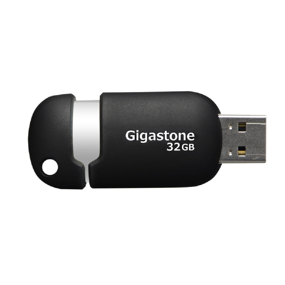 Gigastone GS-Z32GCNBL-R Flash Drive, 32 GB, Black