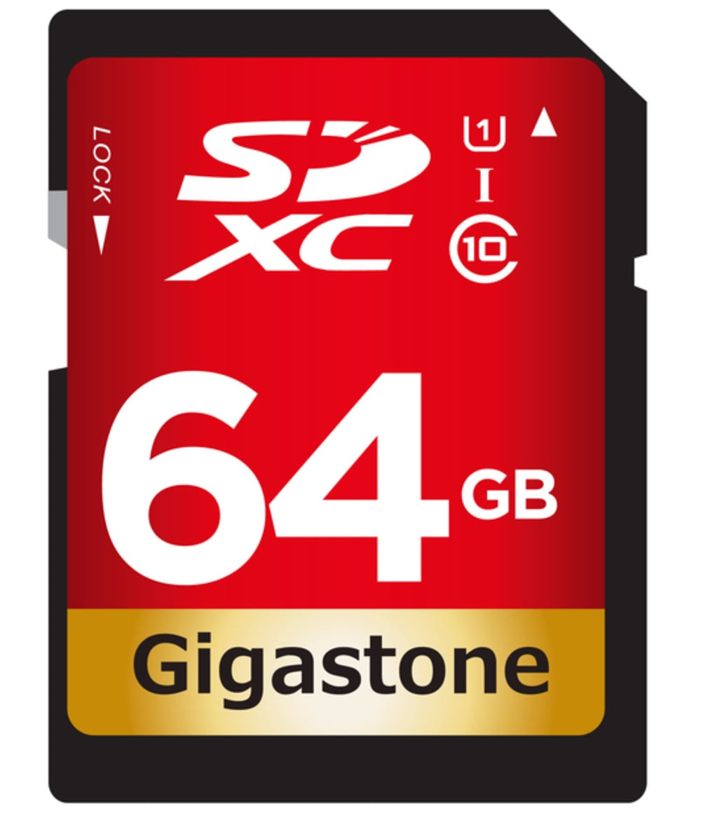 Gigastone GS-SDHC80U164G SD Flash Memory Card, 64 GB