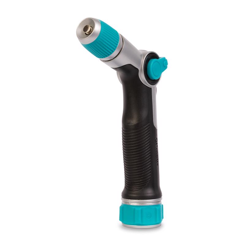 Gilmour 825402-1001 Swivel Connect Adjustable Metal Cleaning Nozzle, Black/Teal