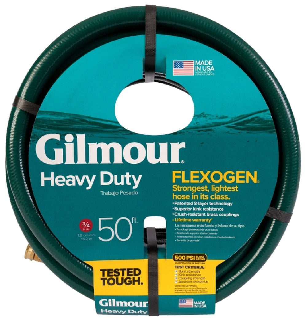 Gilmour 843501-1001 Flexogen Heavy-Duty Garden Hose, 500 psi, 50 feet