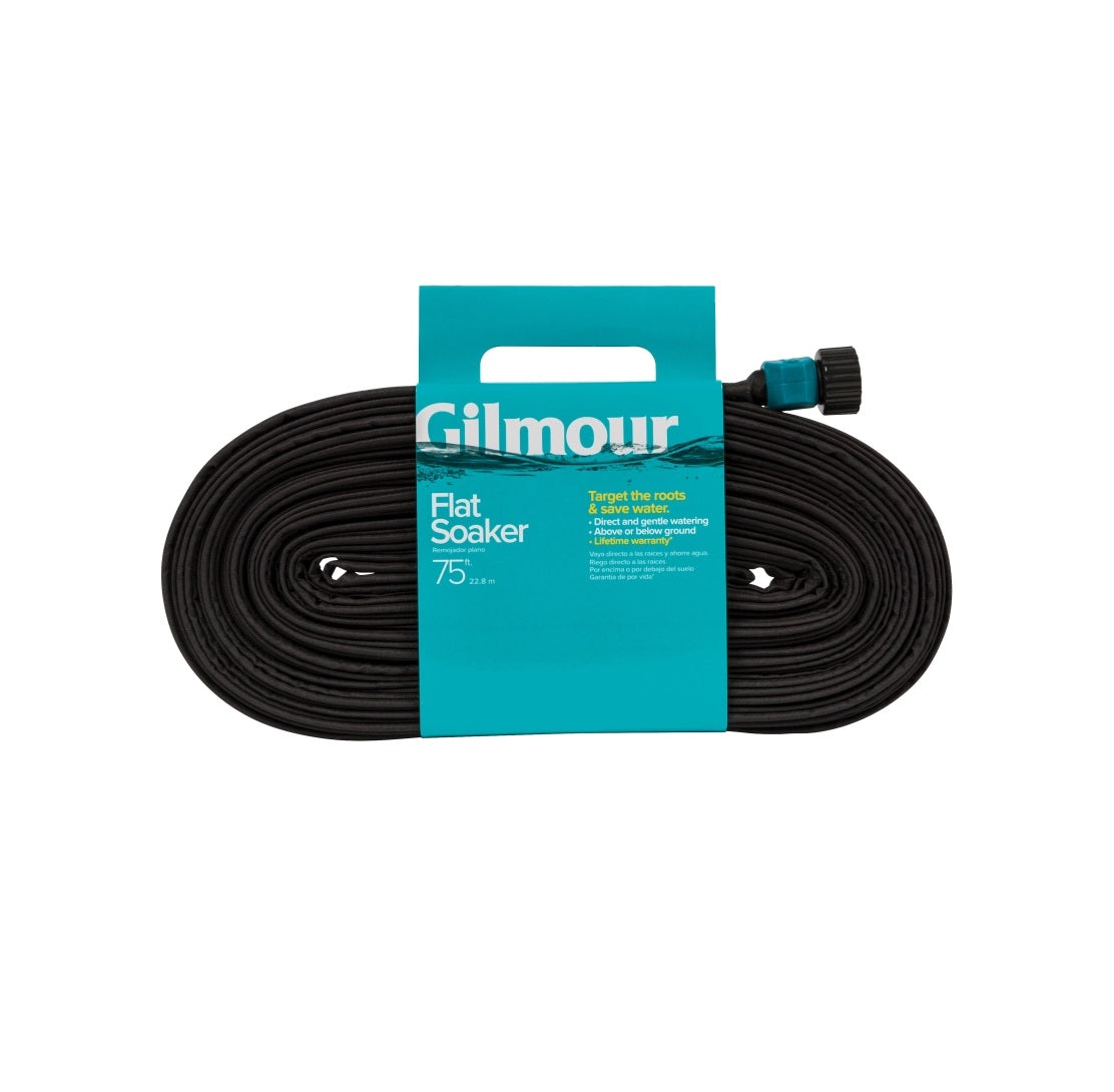 Gilmour 870751-1001 Soaker Hose with Cloth Cover, Black, 75 Ft