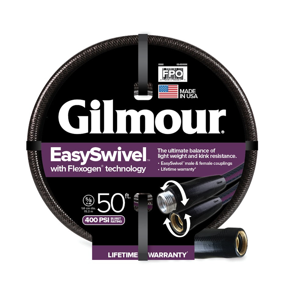 Gilmour 863501-1002 EasySwivel Garden Hose, 50 Feet