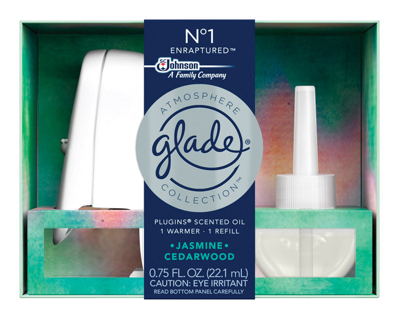 Glade 77229 Atmosphere Collection PlugIns Air Freshener Oil Warmer, Jasmine & Cedarwood, 0.75 Oz