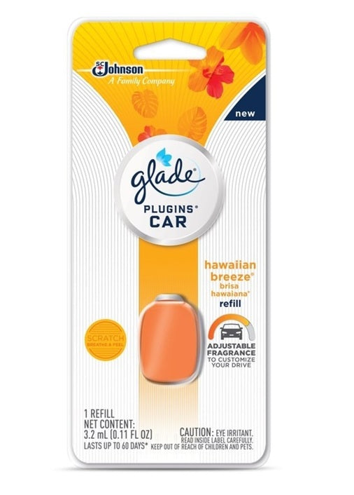 Glade 77473 Car Freshener Refill, Hawaiian Breeze, 0.11 Oz