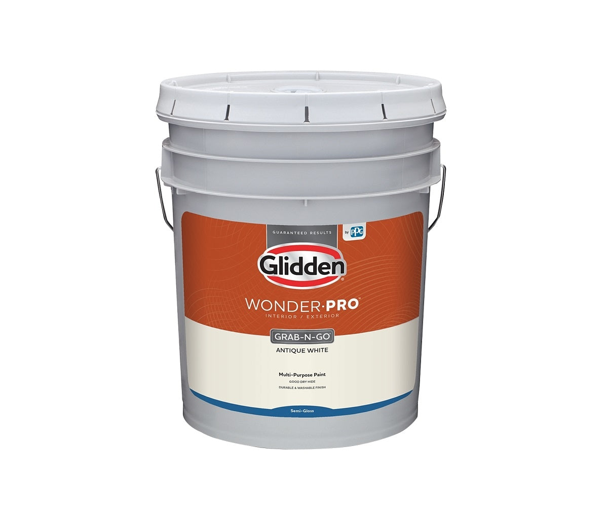 Glidden GLWP32AW/05 Wonder-Pro Interior/Exterior Latex Paint, Antique White, 5 Gallon