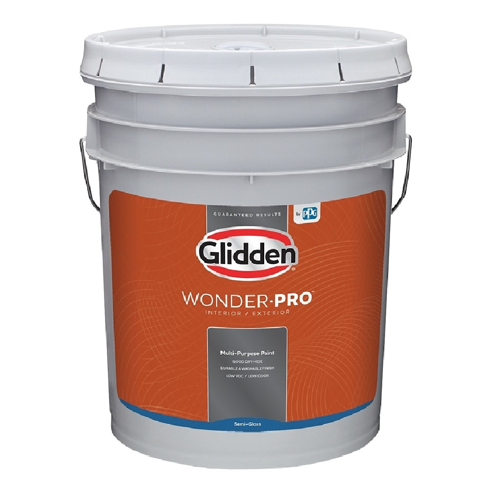 Glidden GLWP32WB/05 Wonder-Pro Series Paint, Semi-Gloss