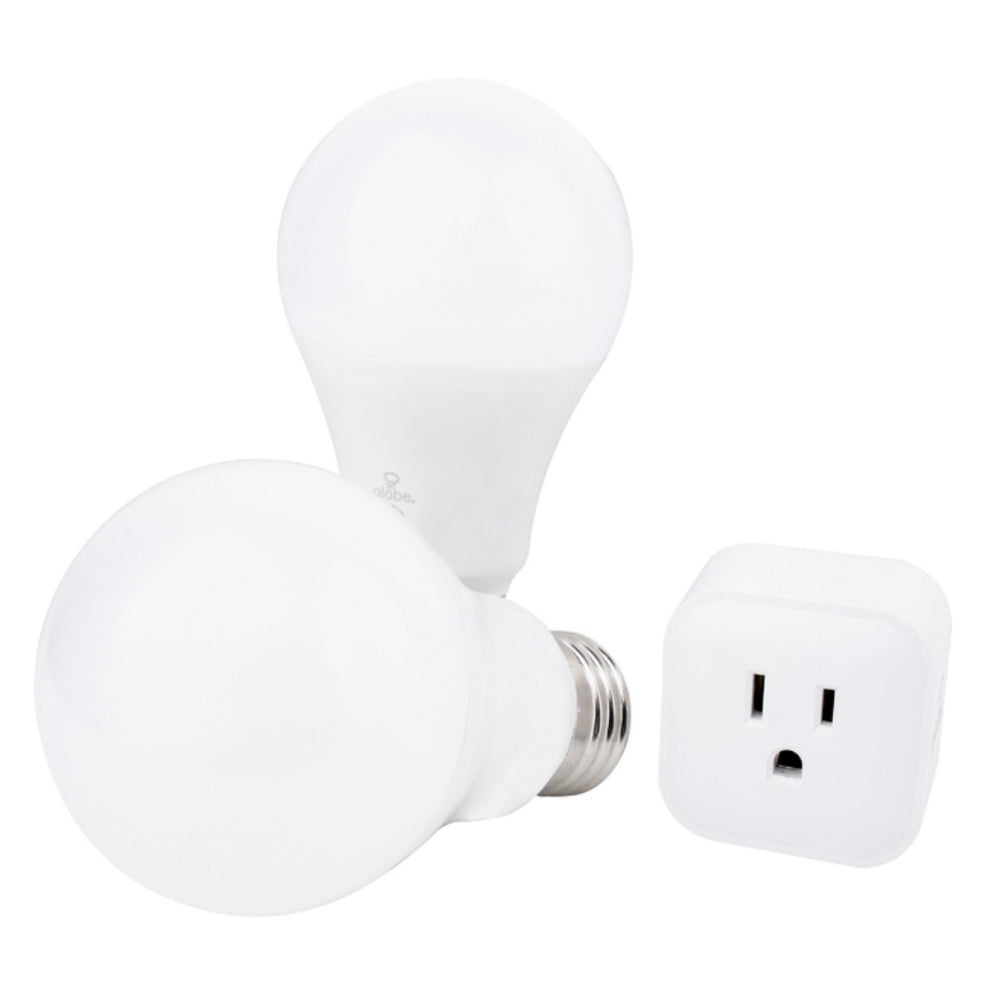 Globe 34323 A19 Smart WiFi LED Bulb Kit, 60 watts