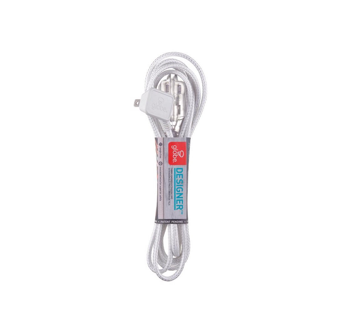 Globe-Electric 23235 Designer Indoor Extension Cord, White