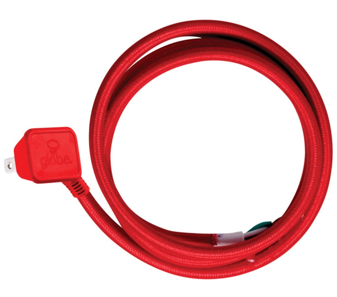 Globe Electric 60690 Pendant Light Cord, 15', Red