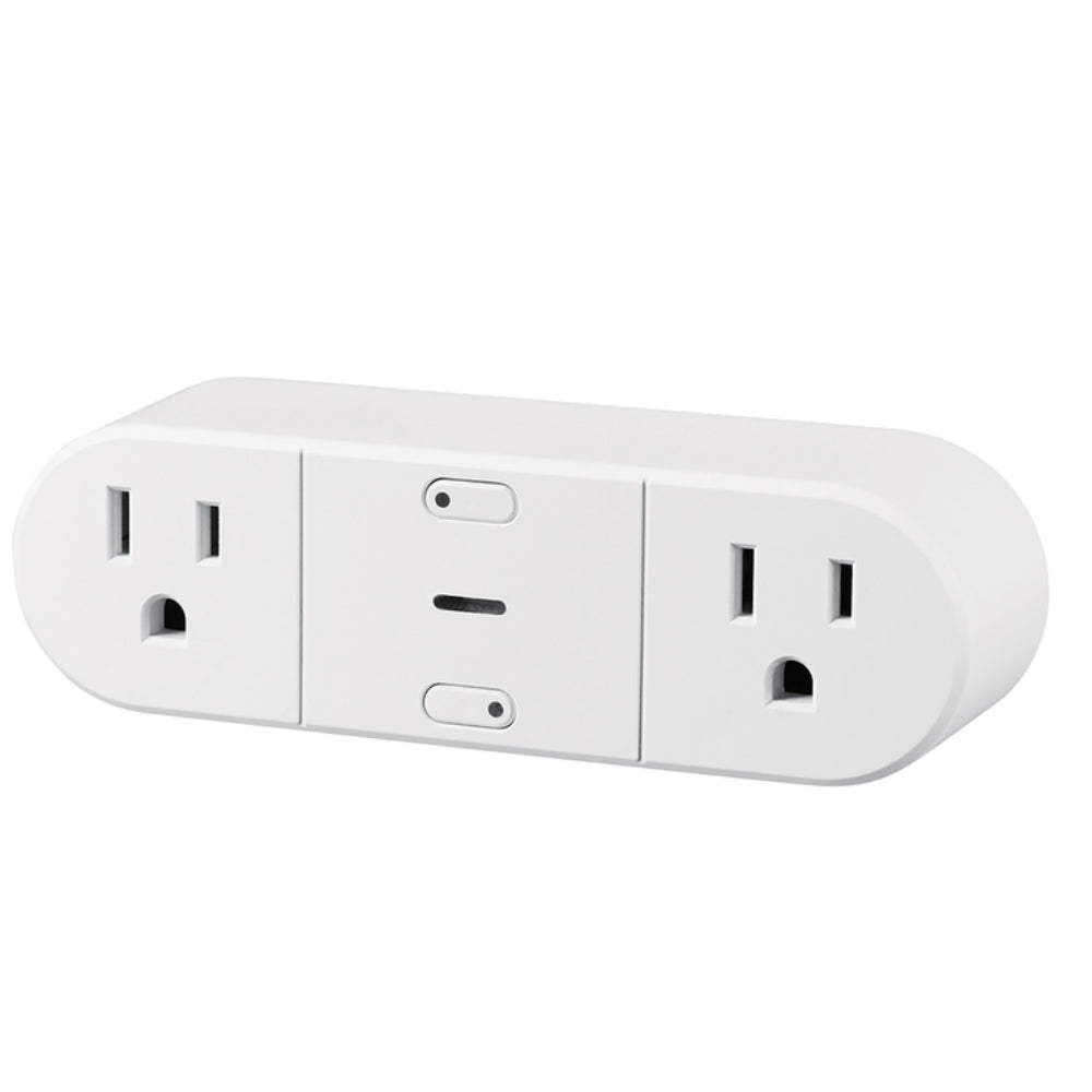 Globe 50020 Electrical WiFi Outlet, White, 125 volt